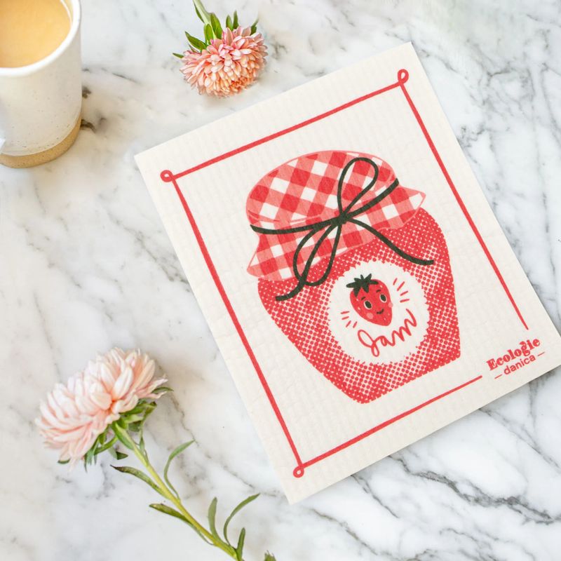 Strawberry Jam Cellulose Dishcloth