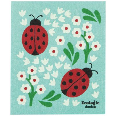 Ladybugs Cellulose Dishcloth