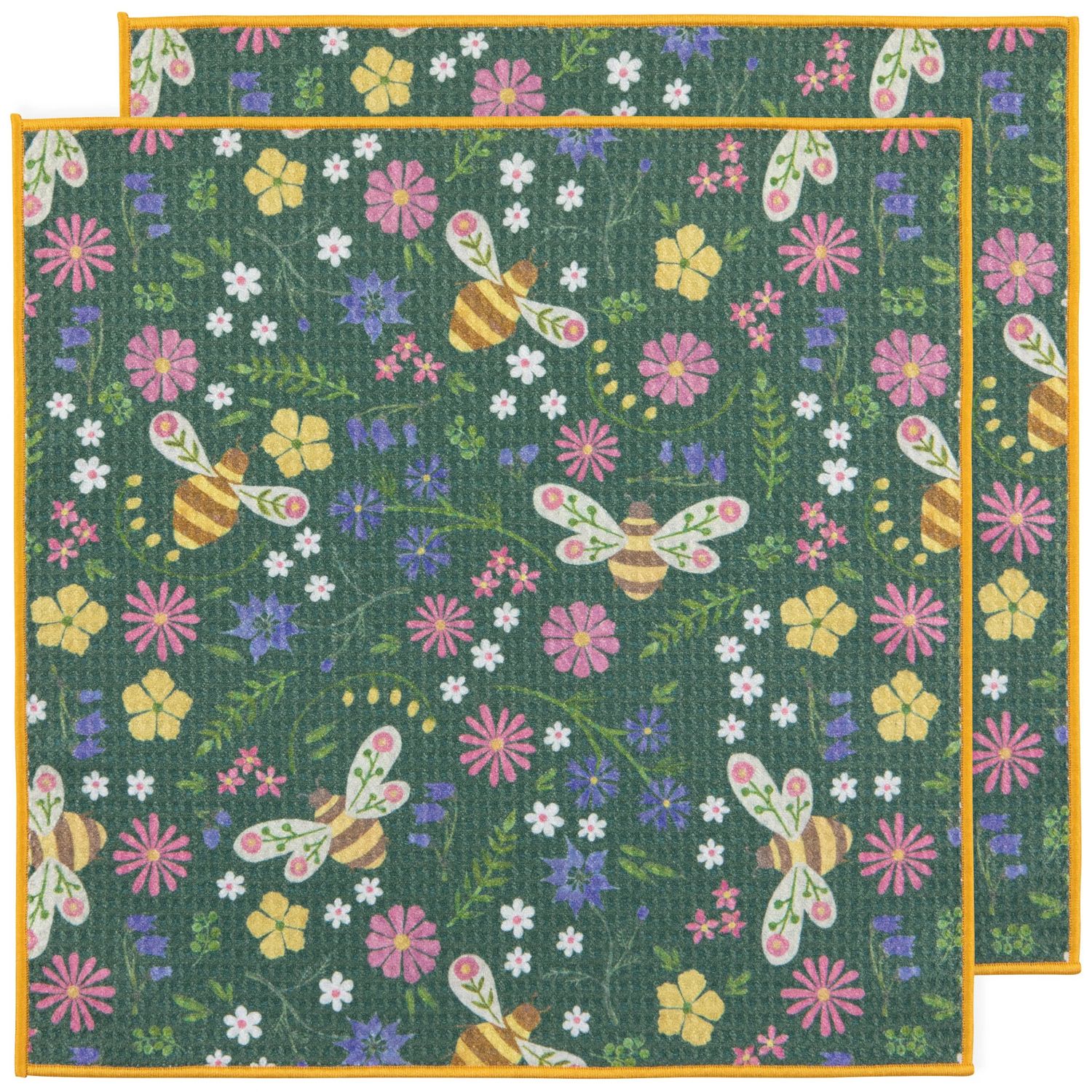 Bee Garden Dishcloths, set of 2