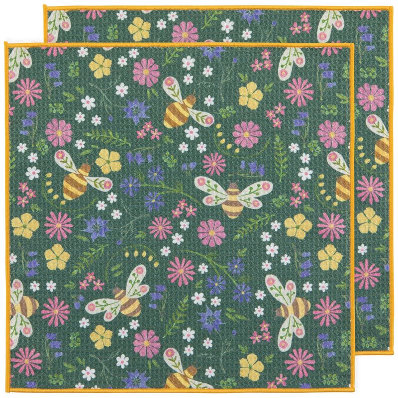 Bee Garden Dishcloths, set of 2