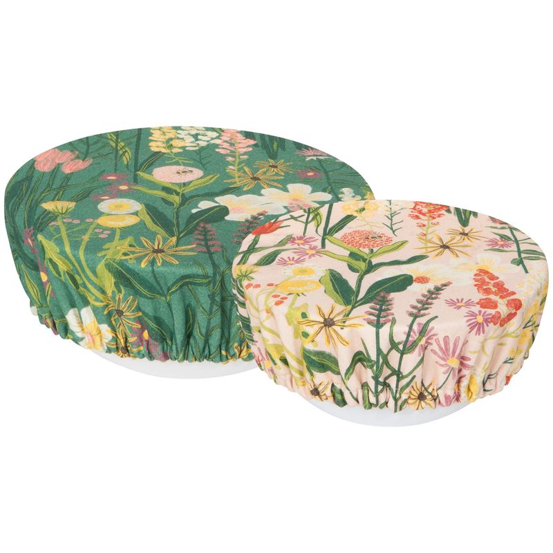 Bees &amp; Blooms Bowl Covers, set of 2