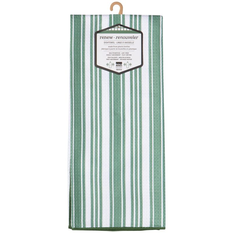 Elm Green Stripe Dishtowel