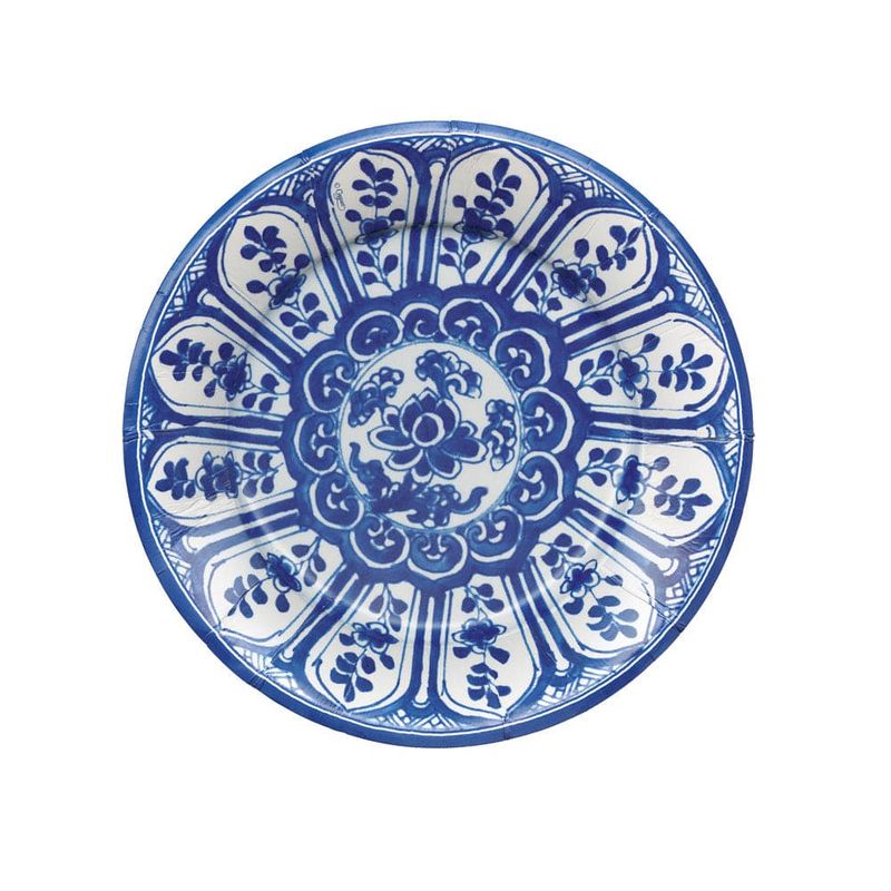 Indigo Garden Dessert Plates, set of 8