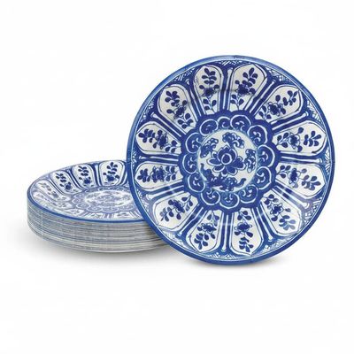 Indigo Garden Dessert Plates, set of 8