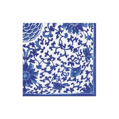 Indigo Garden Cocktail Napkins