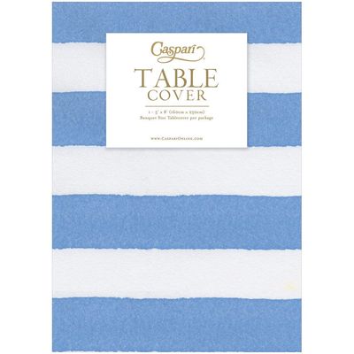 5x8’ Blue Stripe Paper Tablecloth