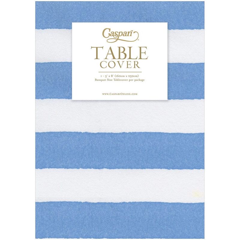 5x8’ Blue Stripe Paper Tablecloth