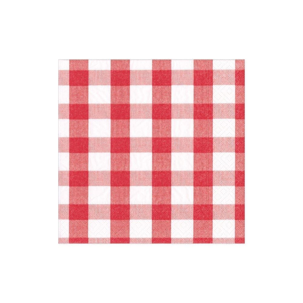 Red Gingham Cocktail Napkins