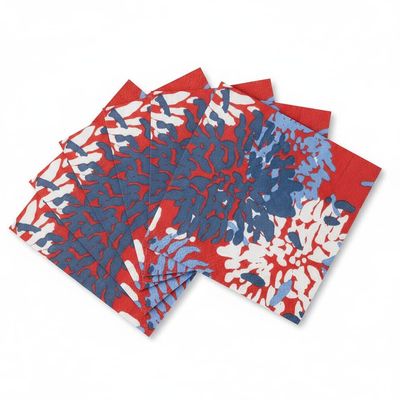 Blue Chrysanthemum Cocktail Napkins