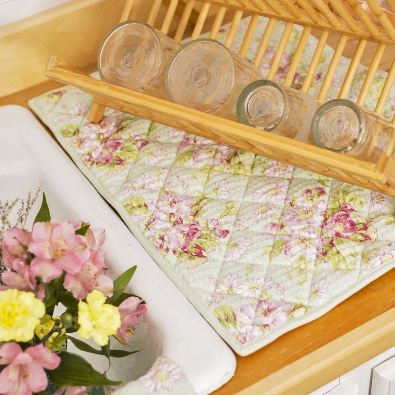 April Cornell Light Green Apple Blossom Drying Mat