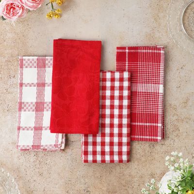 April Cornell Mixed Strawberry Napkins, set of 4
