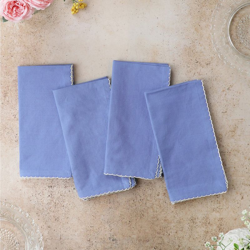 April Cornell Cottage Periwinkle Napkins, set of 4