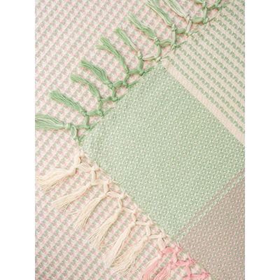 April Cornell 60x90" Pink Green Plaid Tablecloth
