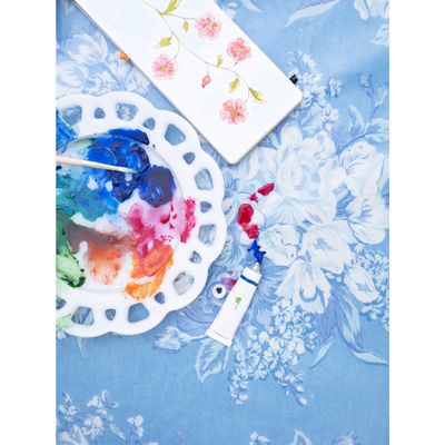 April Cornell 52x72" Blanche Oilcloth