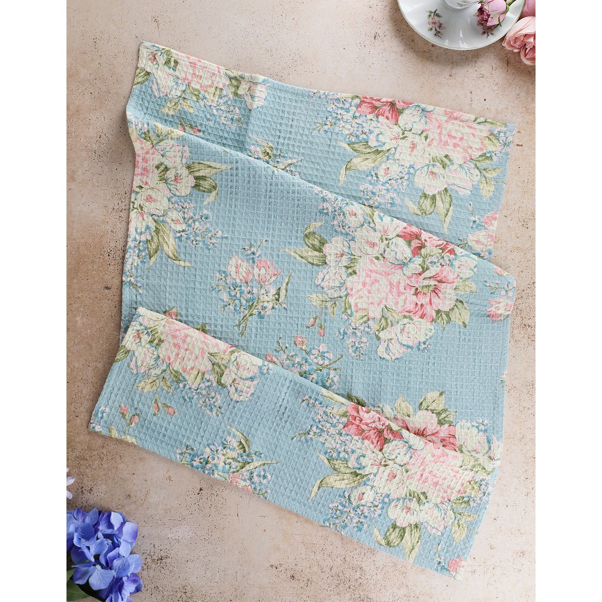 April Cornell Blanche Mist Dishtowel