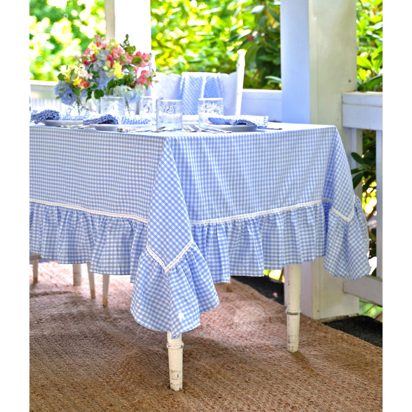April Cornell 60x90" Cottage Gingham Tablecloth