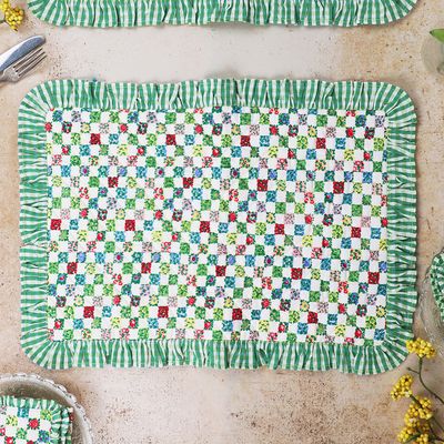 April Cornell Quilted Ruffle Placemat