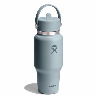 Hydro Flask 24oz Shale Grey Water Bottle with Straw