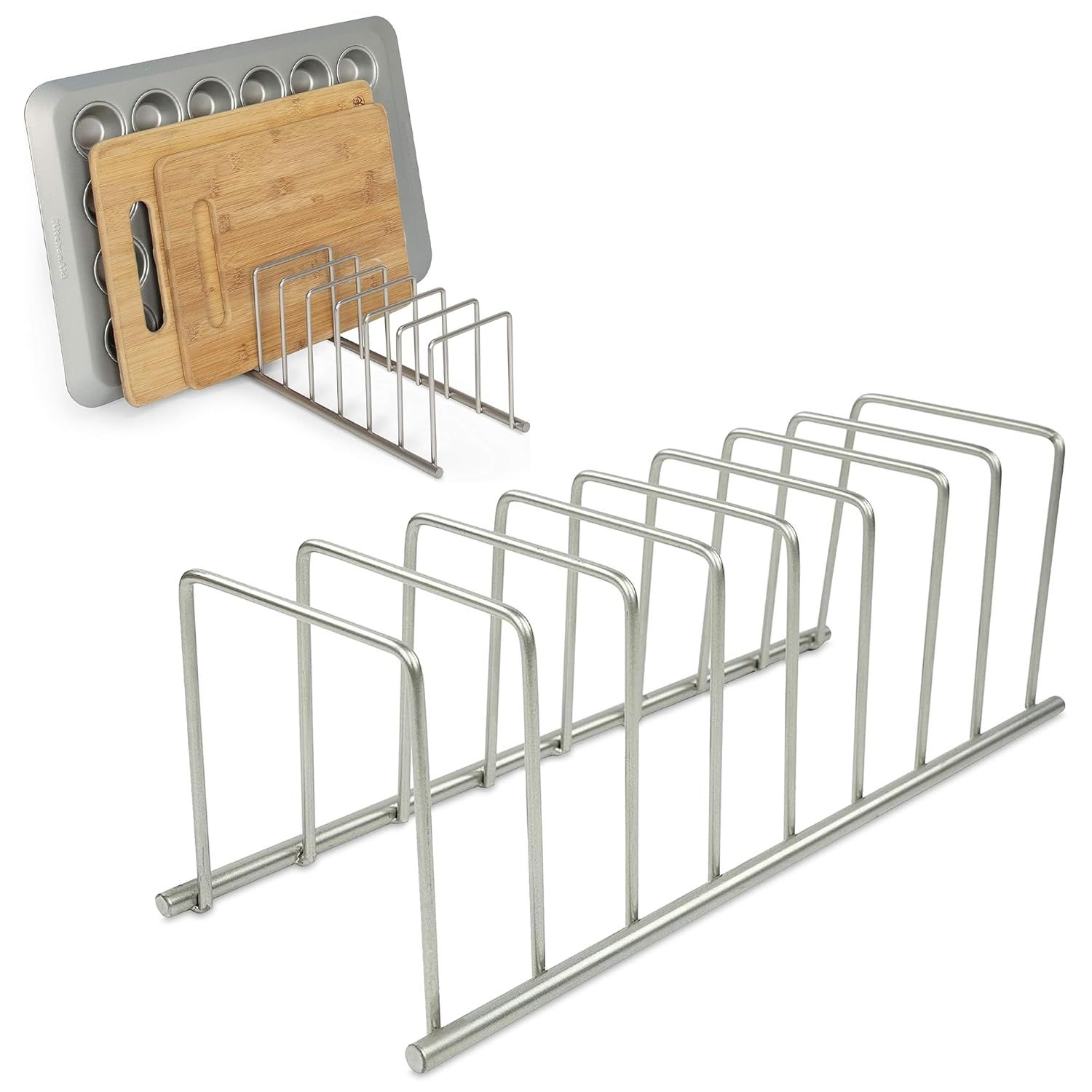 Chrome Pot Lid Organizer