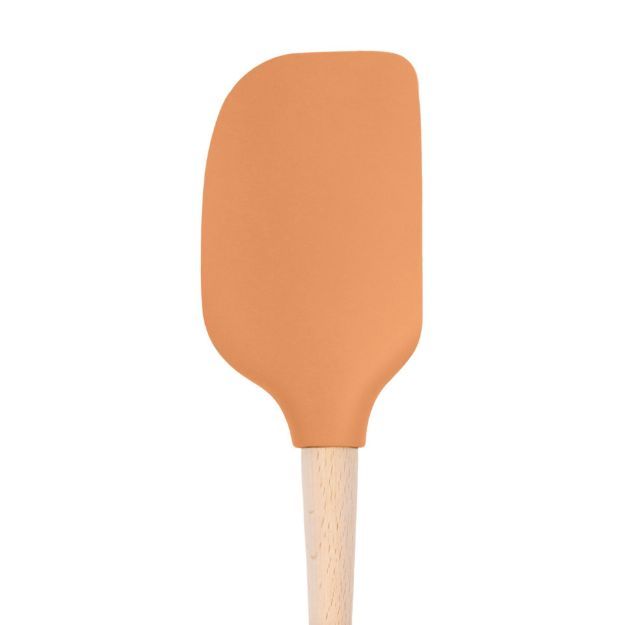 Tovolo Apricot Silicone Spatula with Wood Handle
