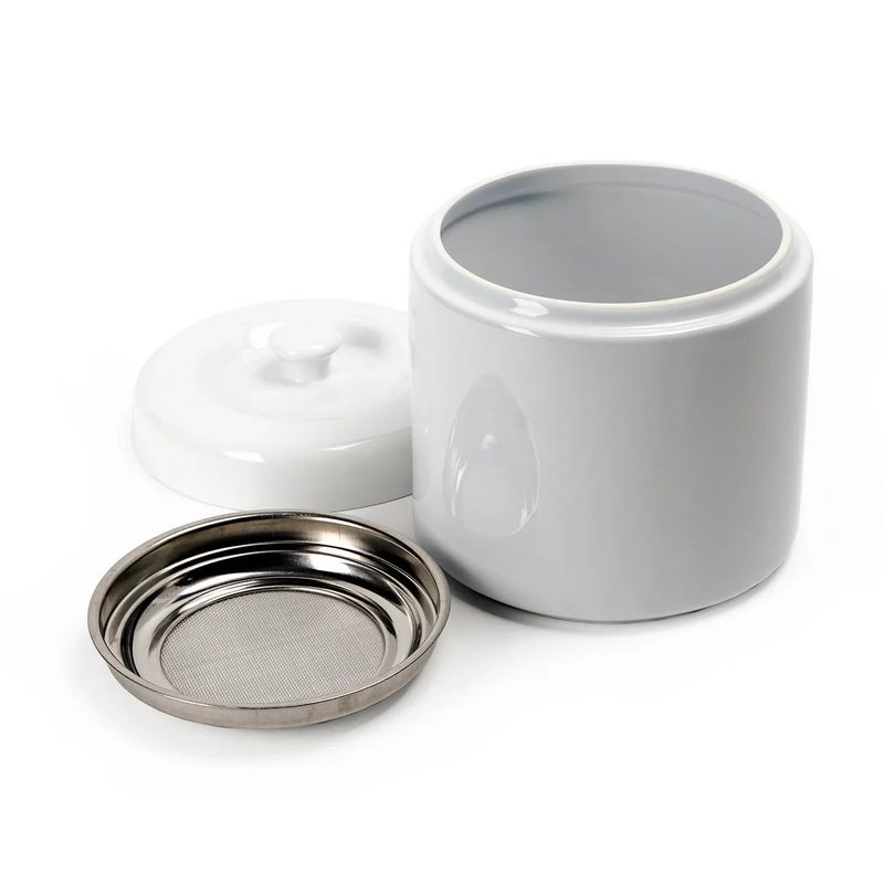 White Ceramic Grease Keeper
