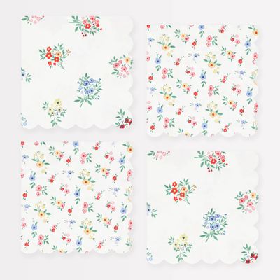 Ditsy Posy Cocktail Napkins, set of 16