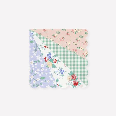 Patchwork Cocktail Napkins, set of 16