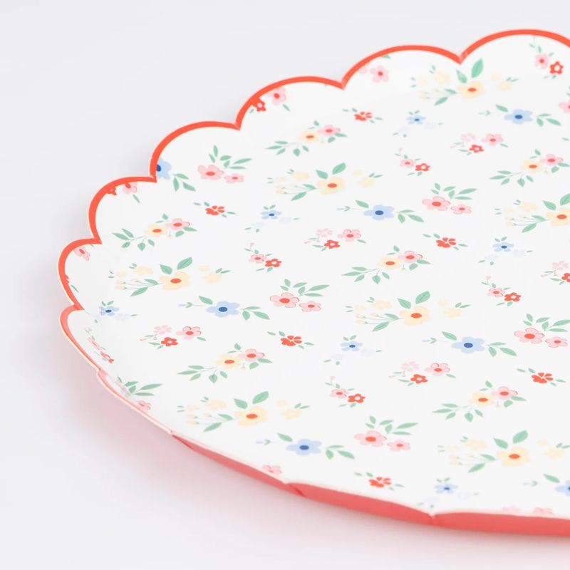 Ditsy Posy Dessert Plates, set of 8