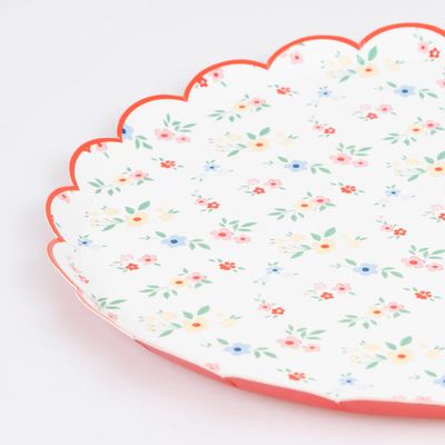 Ditsy Posy Dessert Plates, set of 8