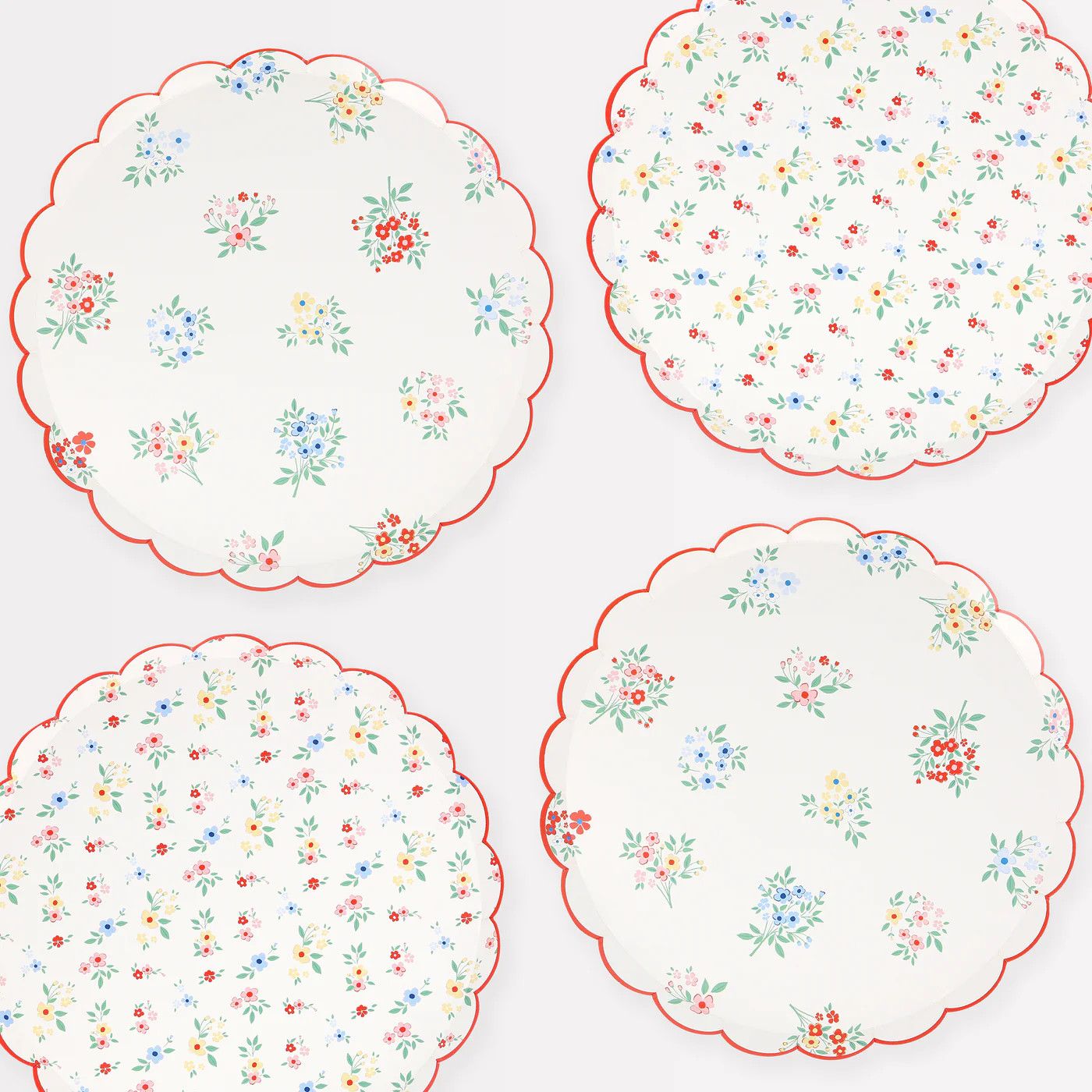 Ditsy Posy Dessert Plates, set of 8