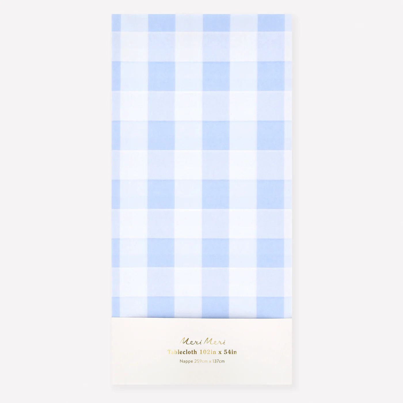 102x54" Blue Gingham Paper Tablecloth