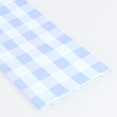 102x54" Blue Gingham Paper Tablecloth