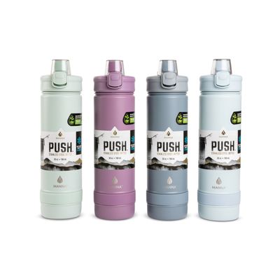 26oz Manna Push Thermos, Assorted Colors