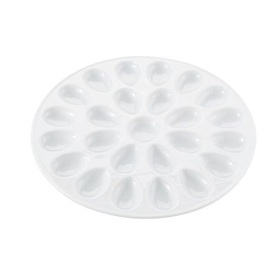 White Deviled Egg Platter