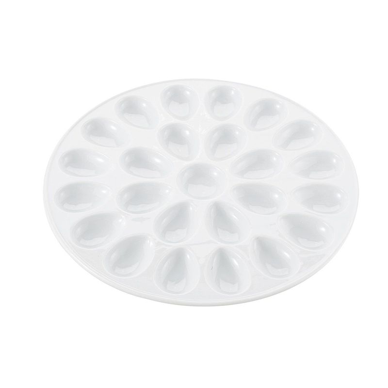 White Deviled Egg Platter