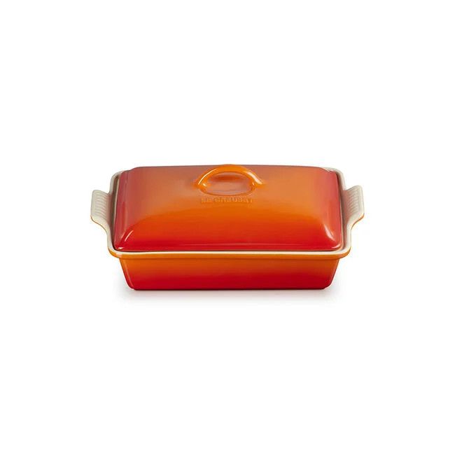 Le Creuset 4 quart Heritage Flame Casserole &amp; Lid