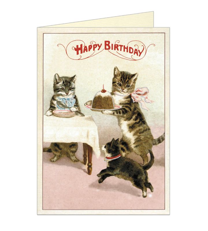 Kitties &amp; Cake Birthday Greeting Card
