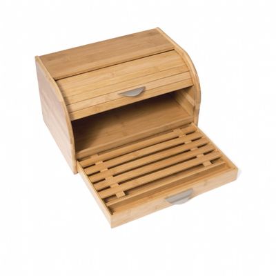 Roll Top Bread Bin with Drawer