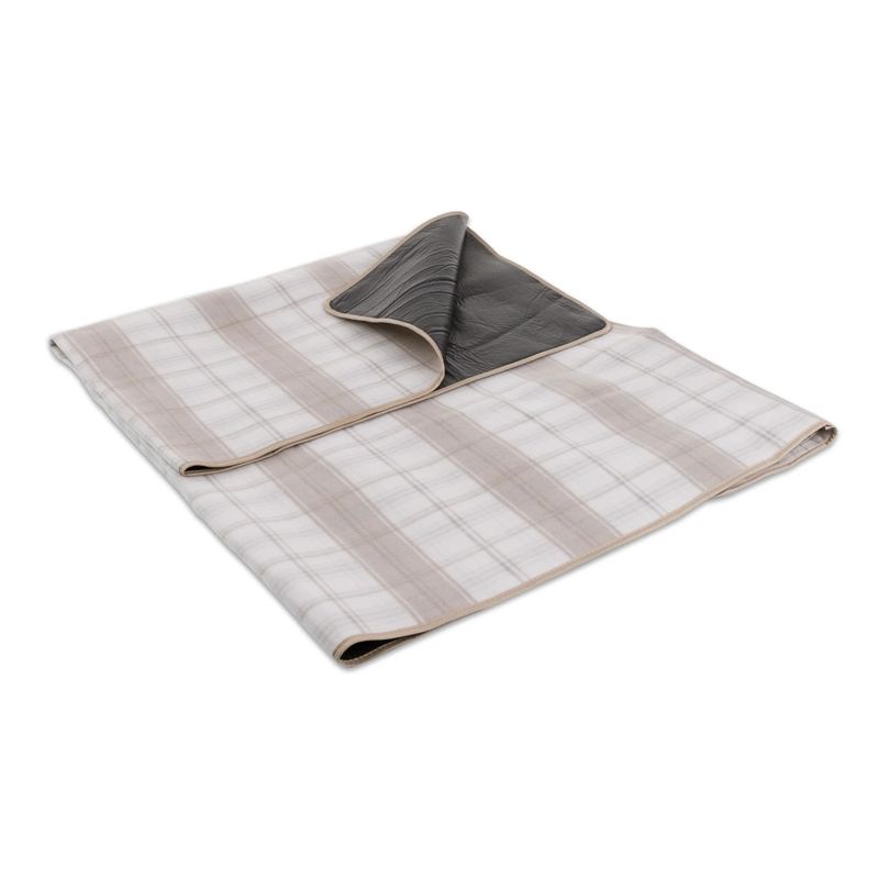 PicnicTime 59x51" Neutral Plaid Picnic Blanket