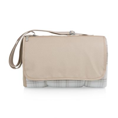 PicnicTime 59x51" Neutral Plaid Picnic Blanket