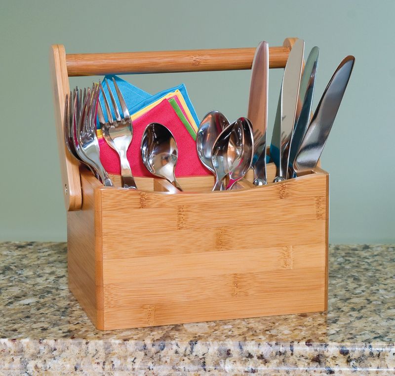Bamboo Cutlery Caddy