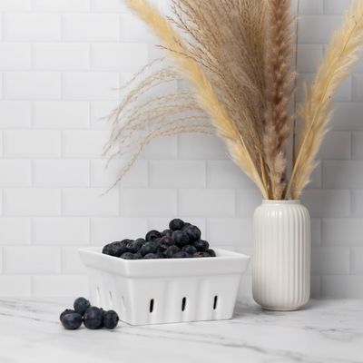 White Berry Basket