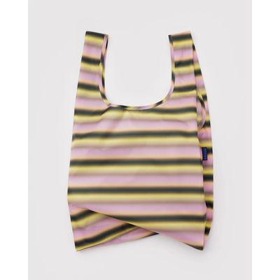 Pink &amp; Yellow Gradient Stripe Baggu Reusable Tote Bag