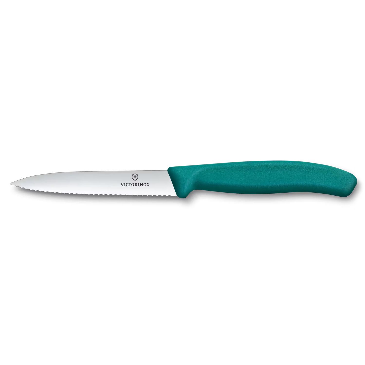 Victorinox 4" Green Spear Point Serrated Paring Knife