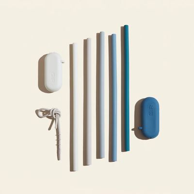 GIR Mist Silicone Straws &amp; Brush, set of 5
