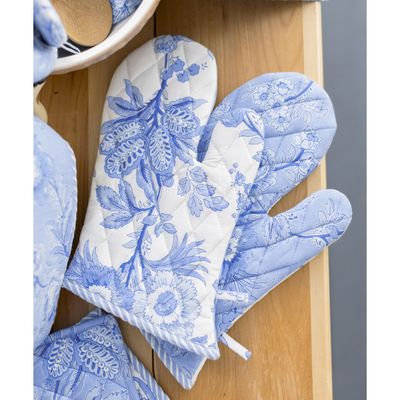 April Cornell Blue Skies Patchwork Oven Mitts, set of 2