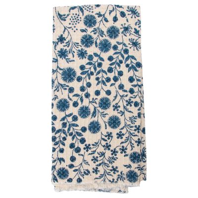 Navy Dandelion Dishtowels, set of 2