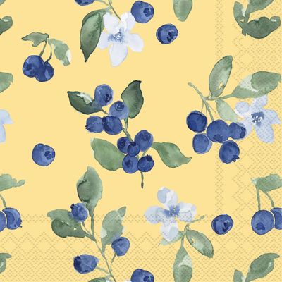 Blueberry Cocktail Napkins, set of 20