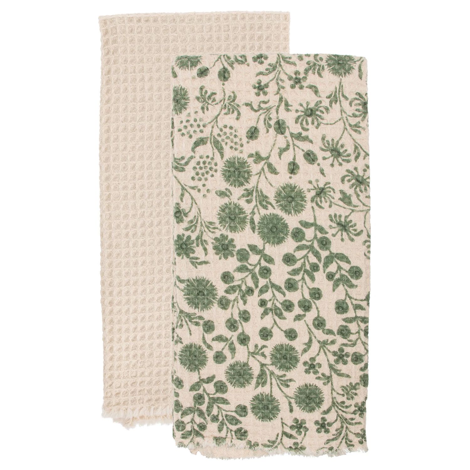 Sage Dandelion Dishtowels, set of 2