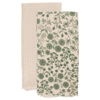 Sage Dandelion Dishtowels, set of 2